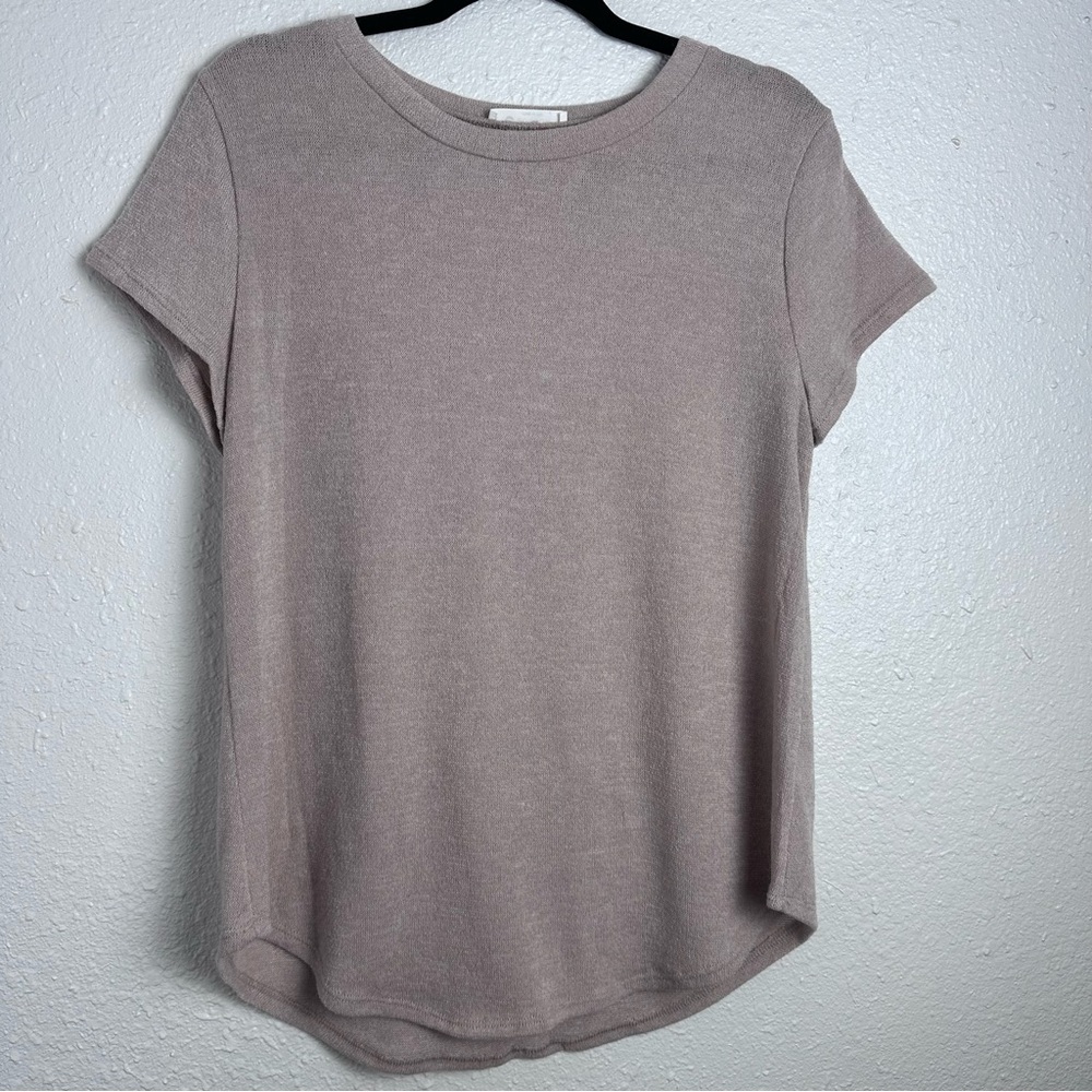BomBom Sweater Knit Women's Casual Short Sleeve Top‎ Size Large